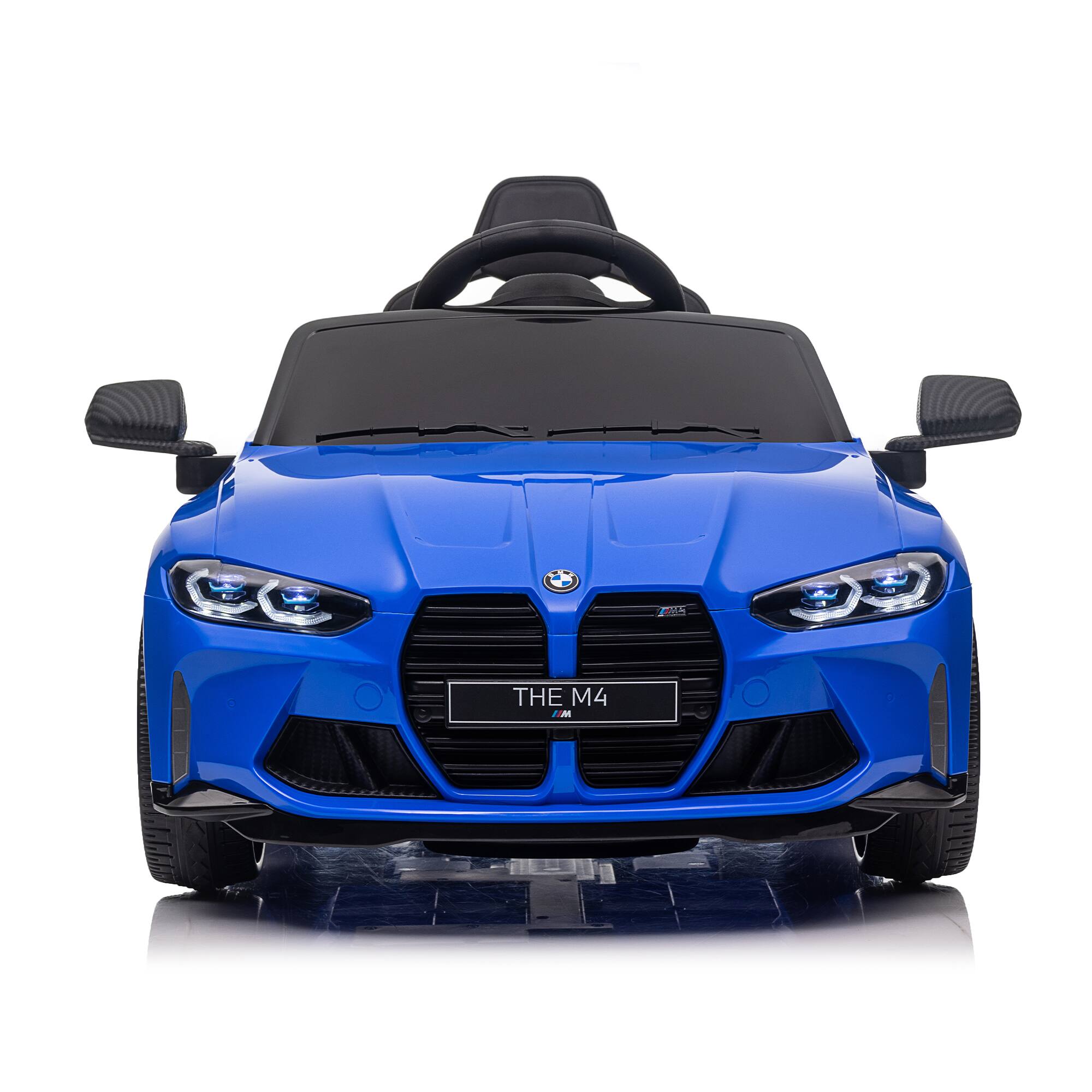 Back. ELEMENT ACE - Premium 12V Kids Ride-On Toy Car with Remote Control, Three Speed Settings, Music Player and LED Lights for Ages 2-5 - Blue.