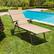 Alt View 1. Costway - Folding Outdoor Pool Chaise Lounge Chair Aluminum Rattan Lounger Recliner Chair W/Wheels - Brown.
