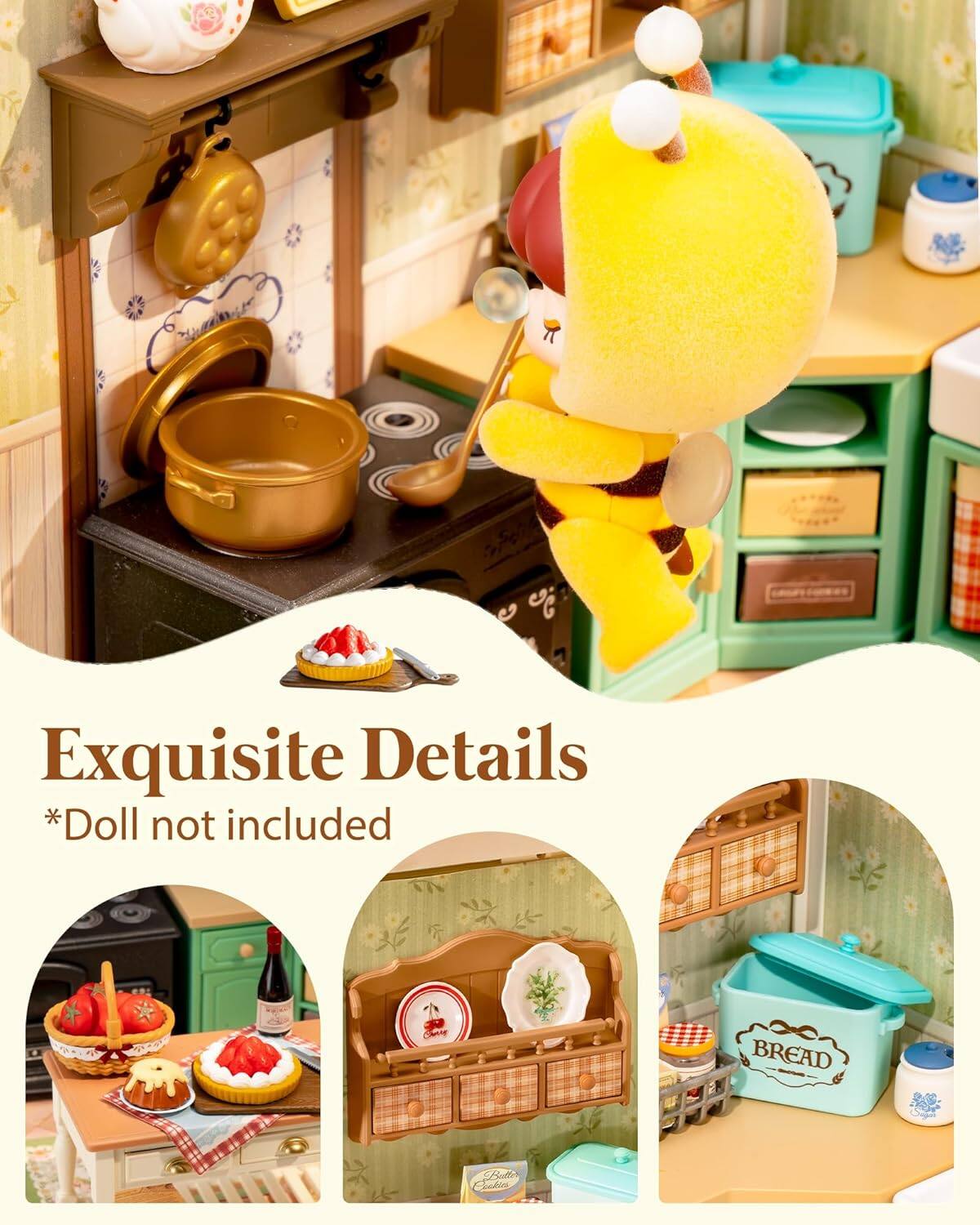 Exquisite Details  
*Doll not included  

BREAD
