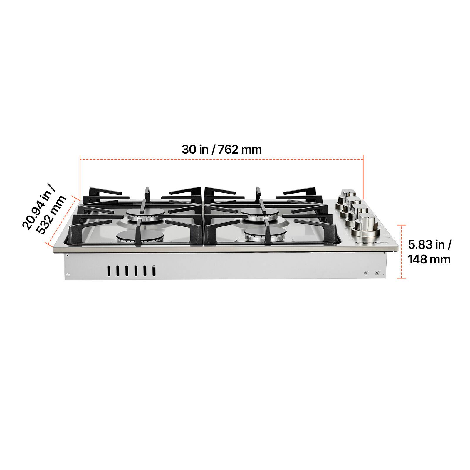 30 in / 762 mm  
20.94 in / 532 mm  
5.83 in / 148 mm