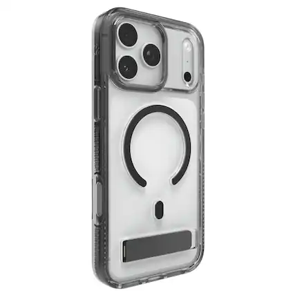 Front. ZAGG - Santa Cruz Snap with Kickstand for Apple iPhone 17 Pro Max - Jet Black.