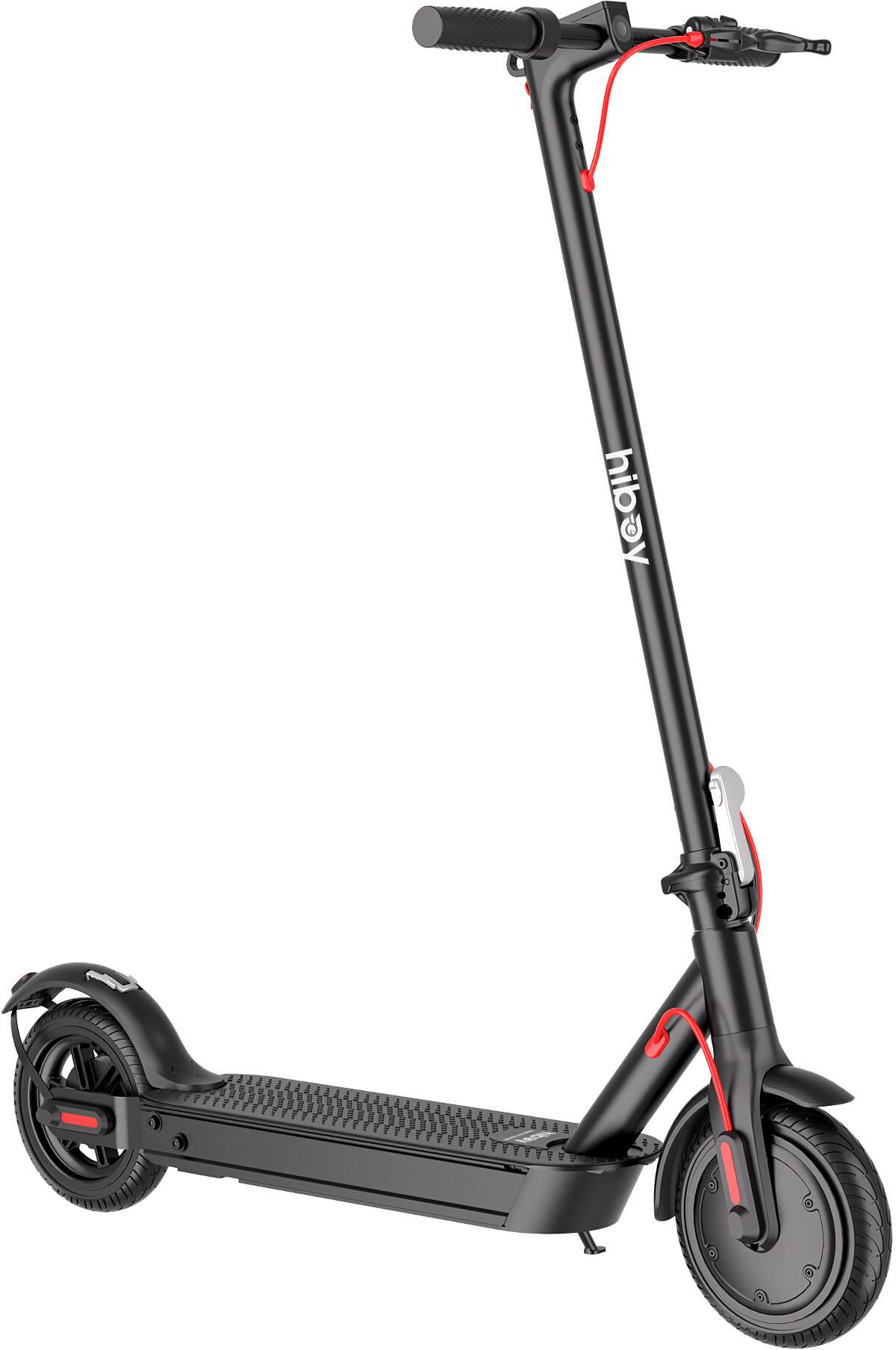 Alt View 1. HiBoy - Hiboy S3 Electric Scooter with 8.5" Pneumatic & Solid Tires – 17-Mile Max Range, 19 MPH, 350W Motor, Foldable for Adults - Black.