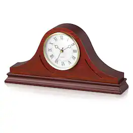 VEVOR - Grandfather Clock, 6.4 in Classic Vintage Grandfather Clock, MDF Mantel Clocks with Built-In Quartz Movement - Cherry Wood Tone