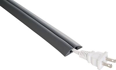 Front. UT Wire - UT Wire 5 ft. Compact Cord Protector, Dark Gray - Gray/Silver.