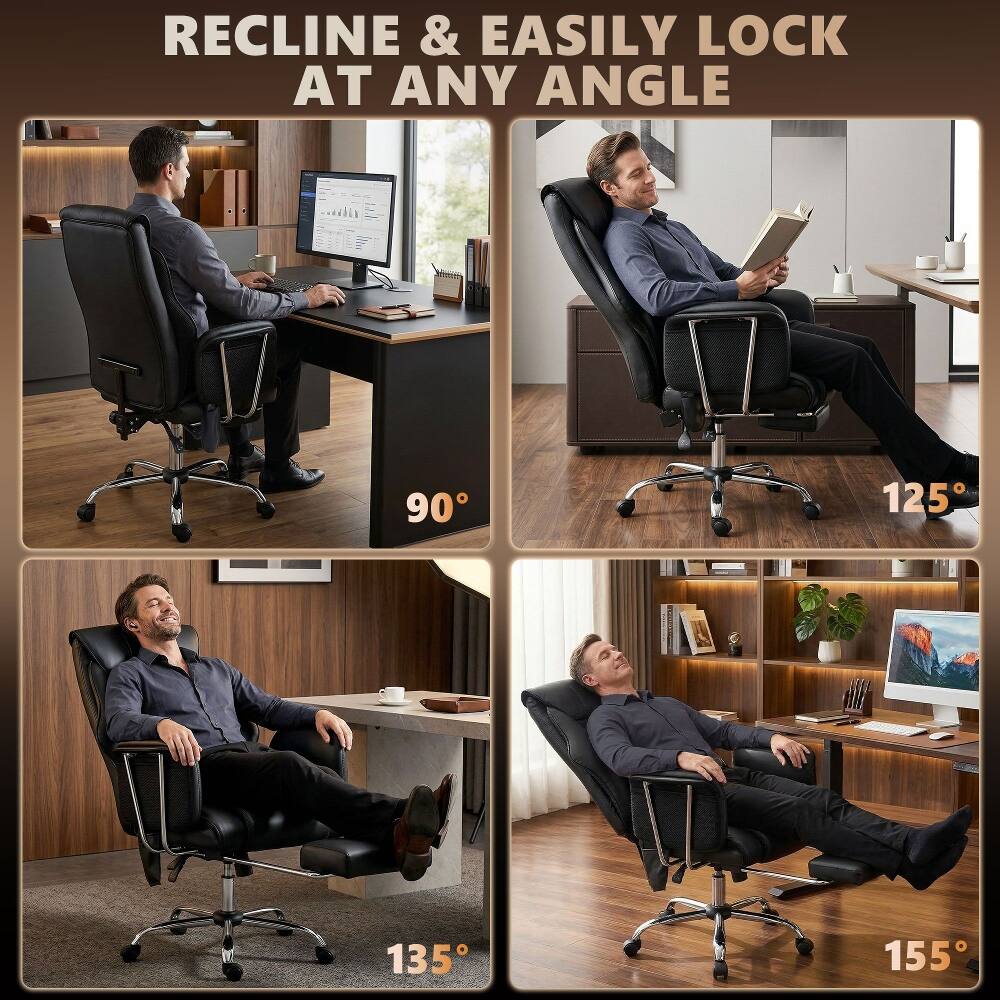 RECLINE & EASILY LOCK AT ANY ANGLE

90°
125°
135°
155°