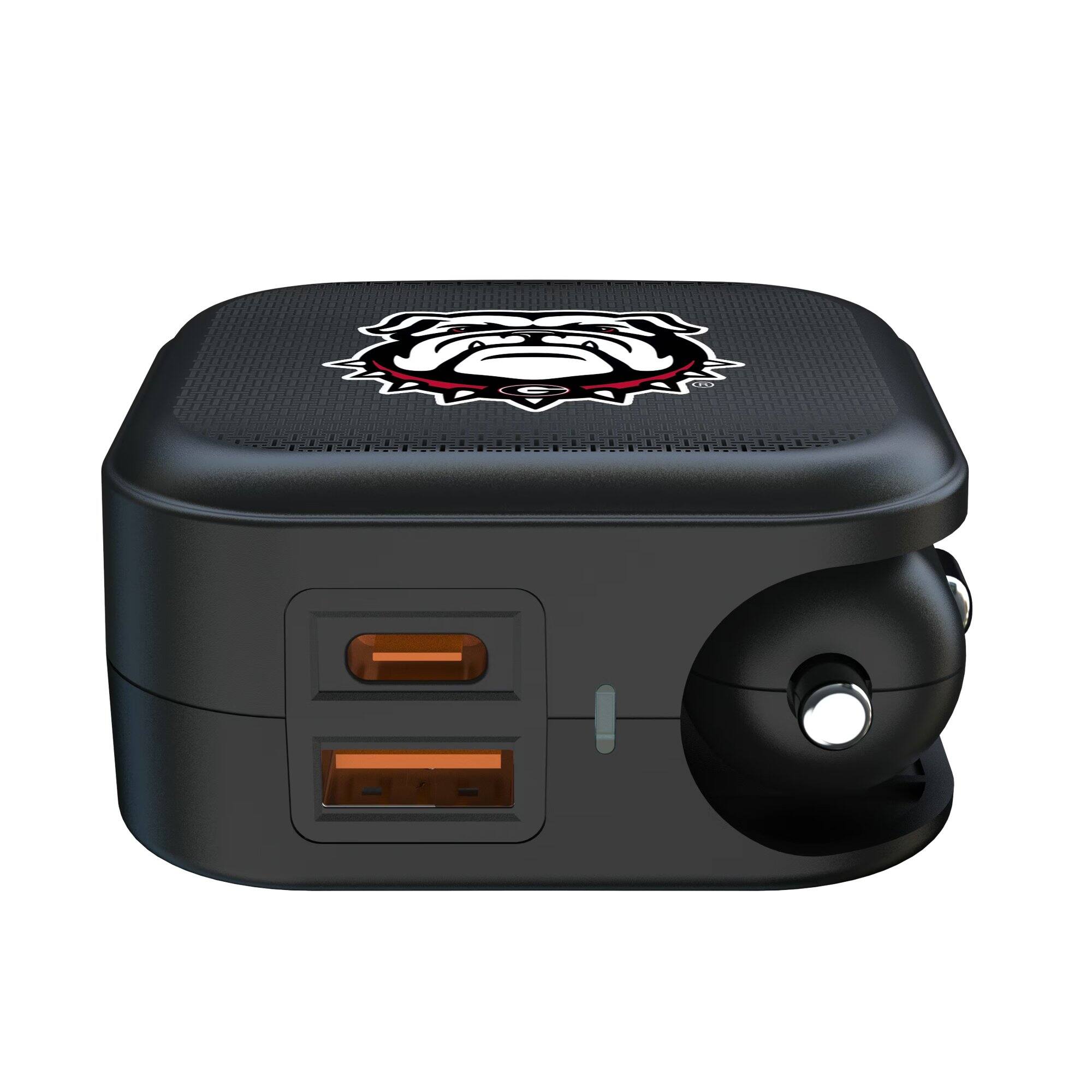 Alt View 1. Keyscaper - Georgia Bulldogs 2-in-1 USB A/C Charger - Black.