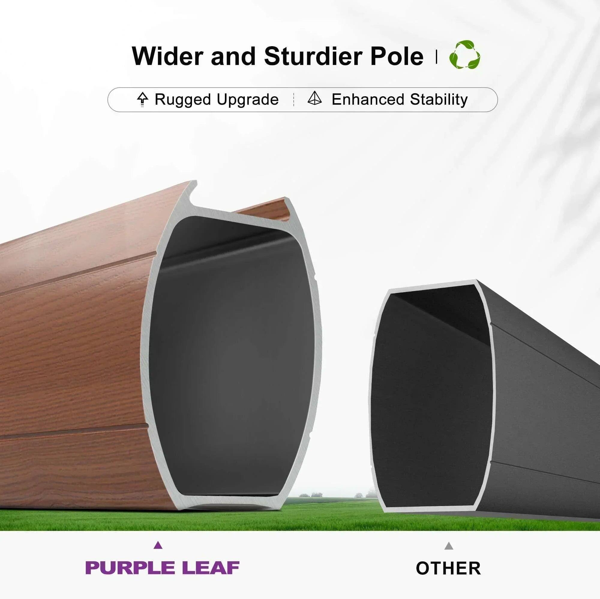 Wider and Sturdier Pole | Rugged Upgrade | Enhanced Stability

PURPLE LEAF

OTHER