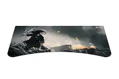 Front. Arozzi - Arozzi Arena Full-Surface, Interchangeable, Water-Resistant, and Washable Mouse Pad with Stitched Edges - D018 - Black.