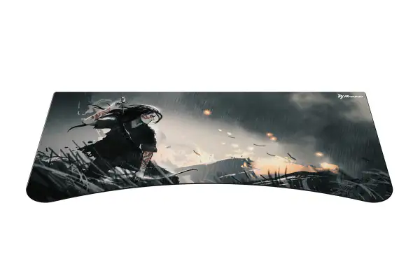 Front. Arozzi - Arozzi Arena Full-Surface, Interchangeable, Water-Resistant, and Washable Mouse Pad with Stitched Edges - D018 - Black.