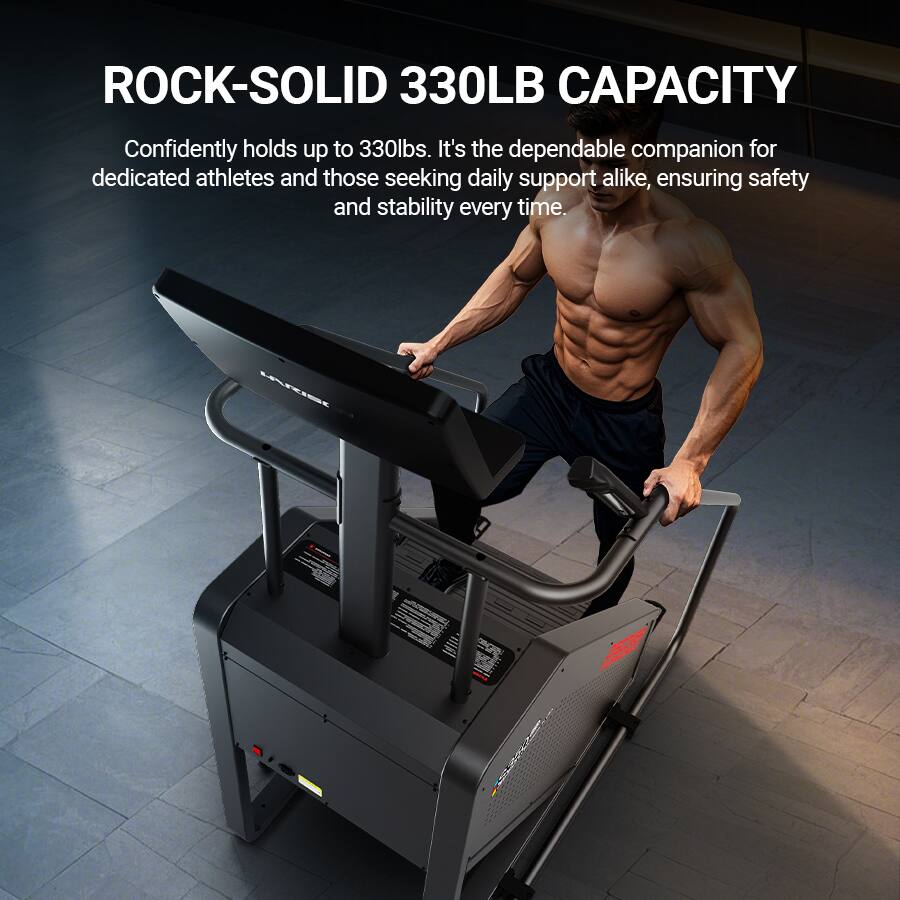 ROCK-SOLID 330LB CAPACITY  
Confidently holds up to 330lbs. It's the dependable companion for dedicated athletes and those seeking daily support alike, ensuring safety and stability every time.