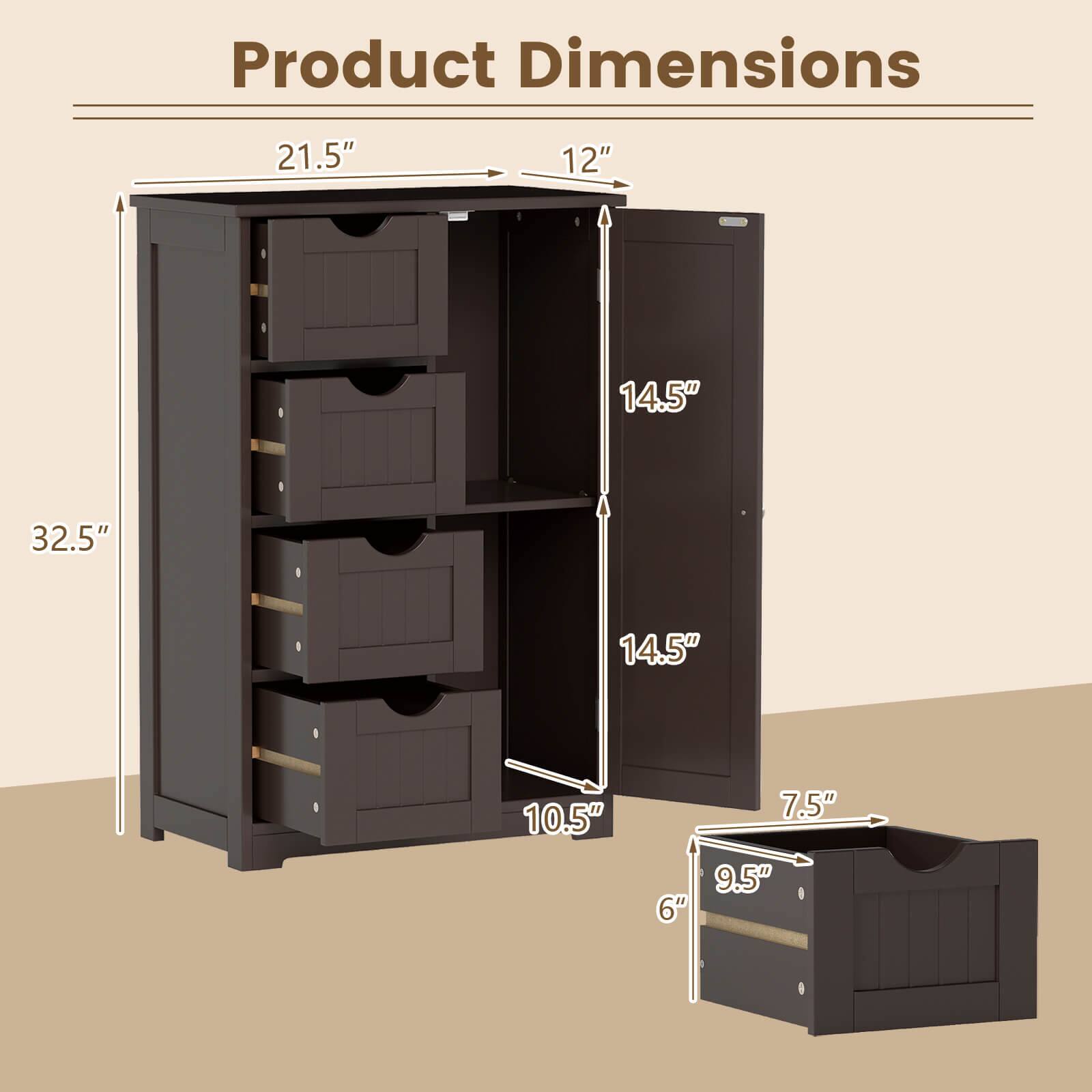 Product Dimensions: 21.5" x 12" x 14.5" x 32.5" x 14.5" x 10.5" x 6" x 7.5" x 9.5"