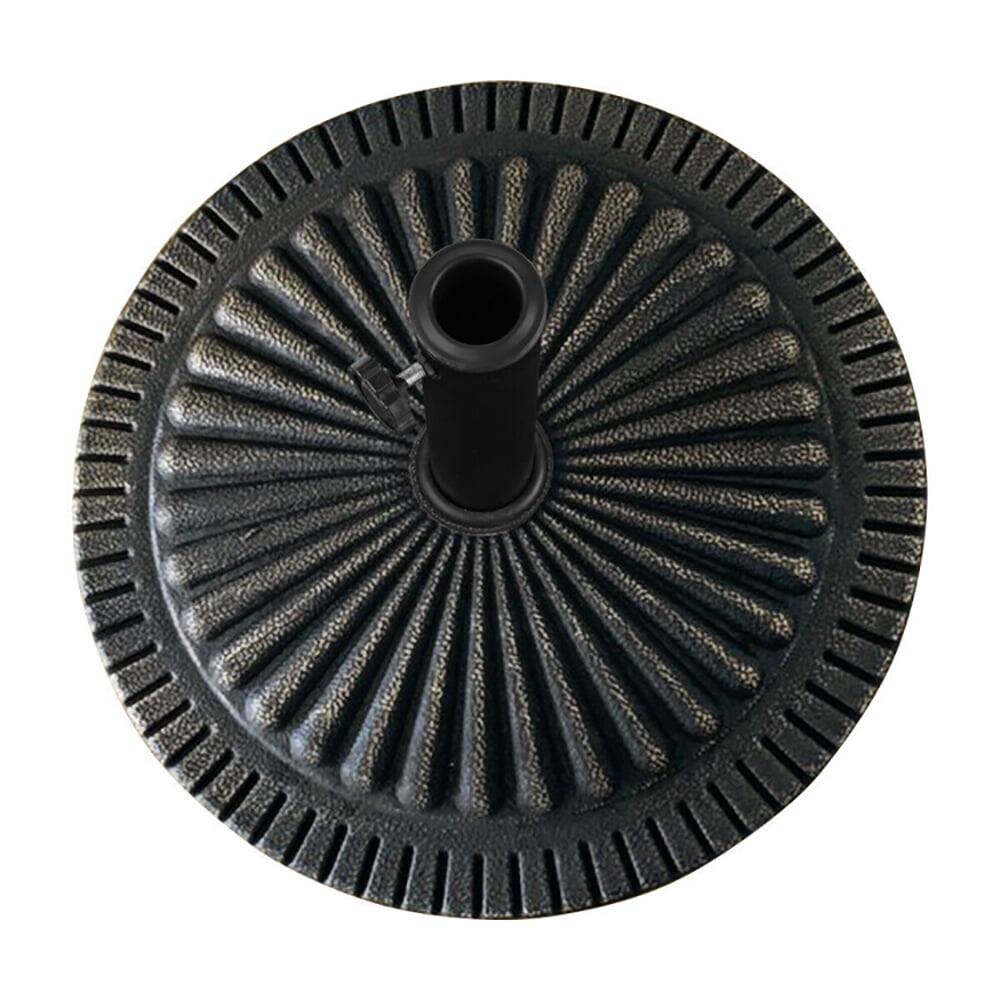 Alt View 1. Kadyn - Outdoor Umbrella Base 315 lbs Market HeavyDuty Outdoor Stand Bronze Umbrella Base Black - Brown.