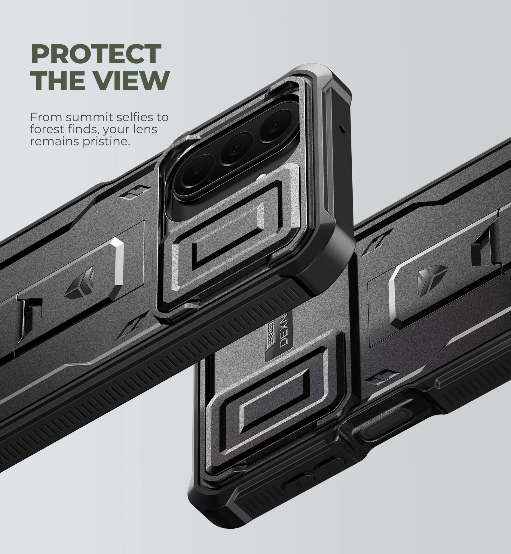 PROTECT THE VIEW  
From summit selfies to forest finds, your lens remains pristine.  
DEXN