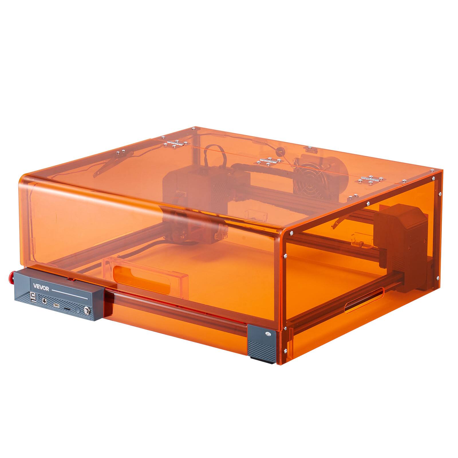 Alt View 5. VEVOR - Laser Engraver, 20W, Laser Engraving and Cutting Machine with Enclosure, Laser Cutter Engraver Machine, 7000 mm/min.