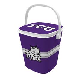 Indigo Falls - TCU Horned Frogs 16-Quart Mini Cool Bar Cooler - White