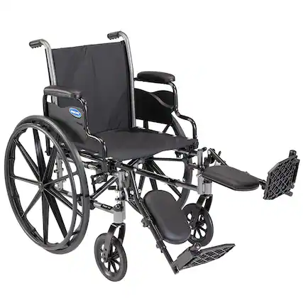 Front. Invacare - Tracer (SX5) Wheelchair for Adults Everyday Folding (22" Seat) Legrests and Desk Arms - Black.
