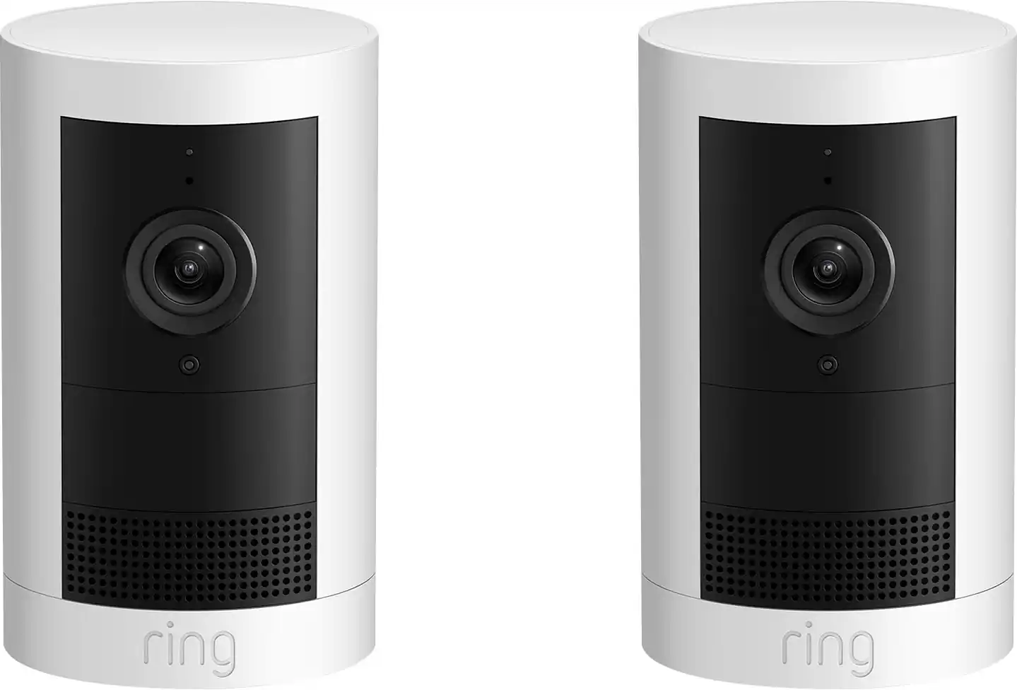 Outdoor Cam Plus, Battery 2pk, with 2K Video and Ring Vision, Low-Light Sight, and Mount-Anywhere Versatility - White