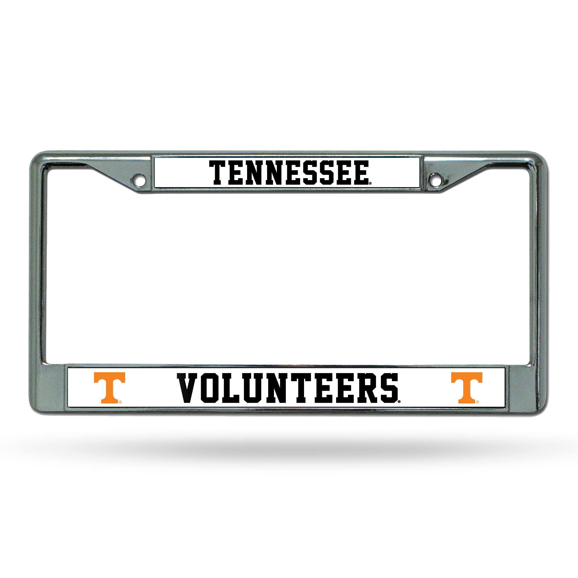 Tennessee Volunteers Design Chrome Metal License Plate Frame