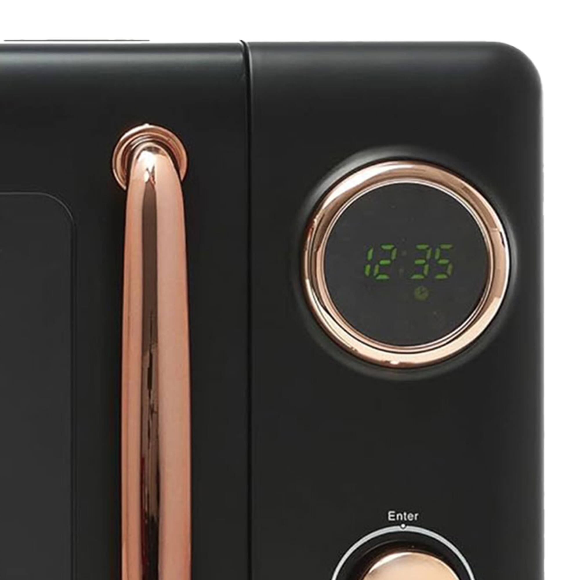 Alt View 6. Haden - Haden 700 Watt 0.7 Cubic Foot Microwave Oven with Digital Controls, Black/Copper - Black / Copper.