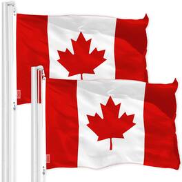 G128 - Canada Flag 3x5 ft 2-Pack 150D Polyester - Assorted Colors