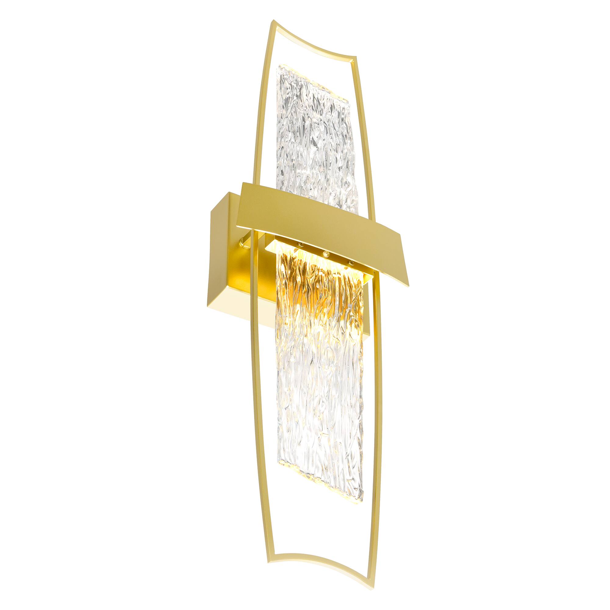 Back. CWI Lighting - Guadiana Integrated LED Satin Gold Wall Light - Satin Gold.