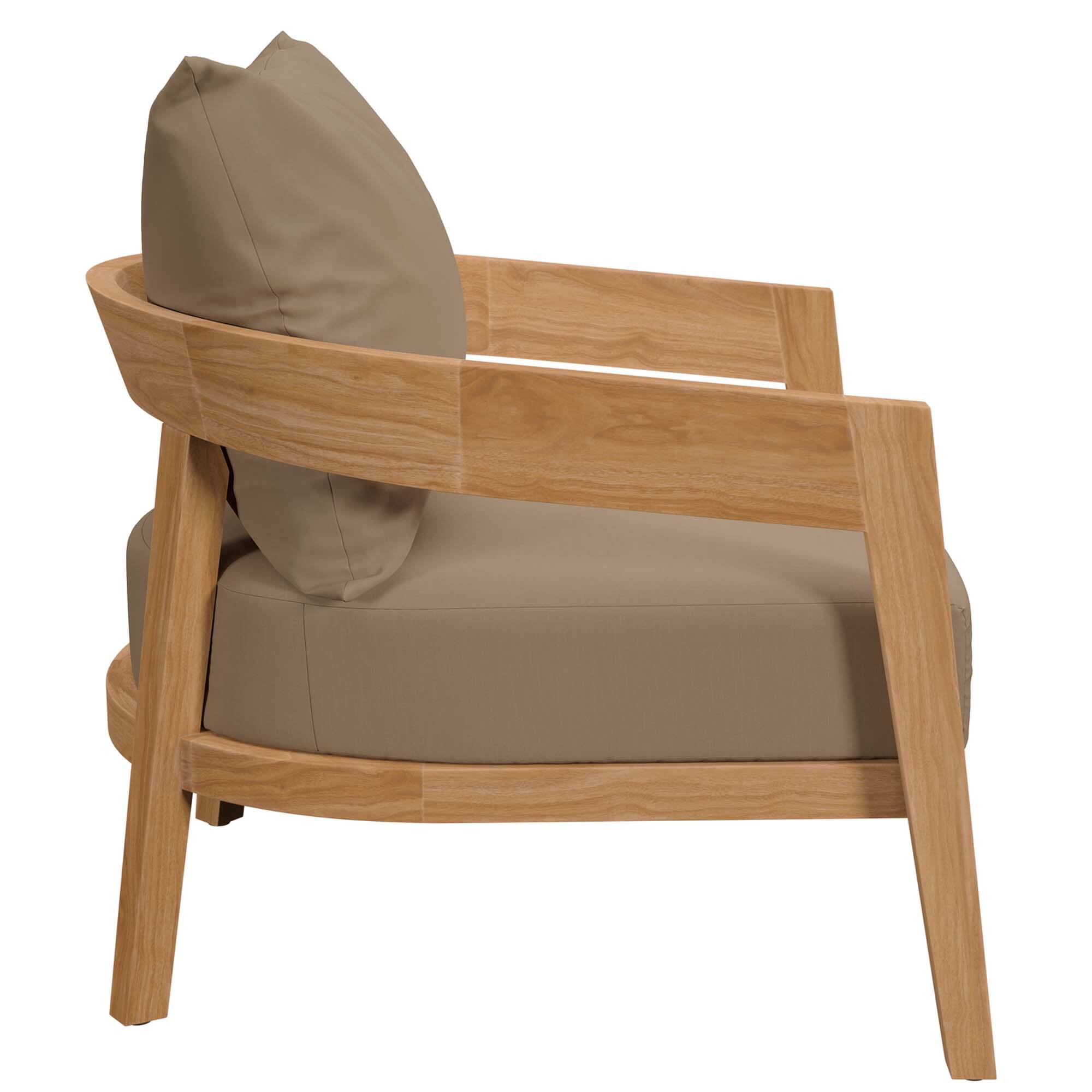 Left. Modway - Brisbane Teak Wood Outdoor Patio Armchair by Modway - Natural Light Brown.