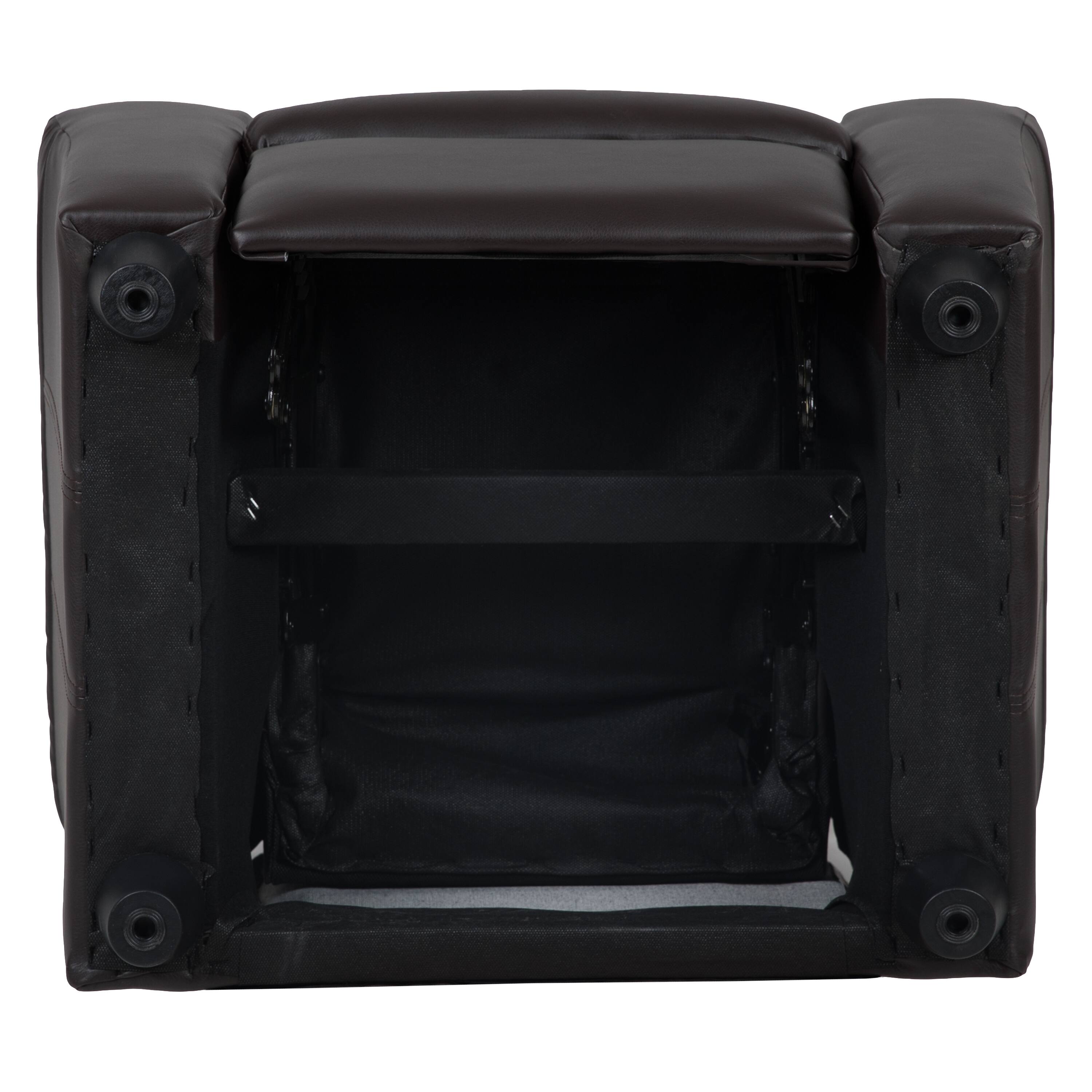 Alt View 9. Emma + Oliver - Contemporary Kids Recliner with Cup Holder and Headrest - Brown LeatherSoft.