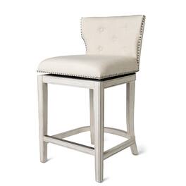 Maven Lane - 26" Hugo Counter Stool Finish with Fabric Upholstery - White Oak