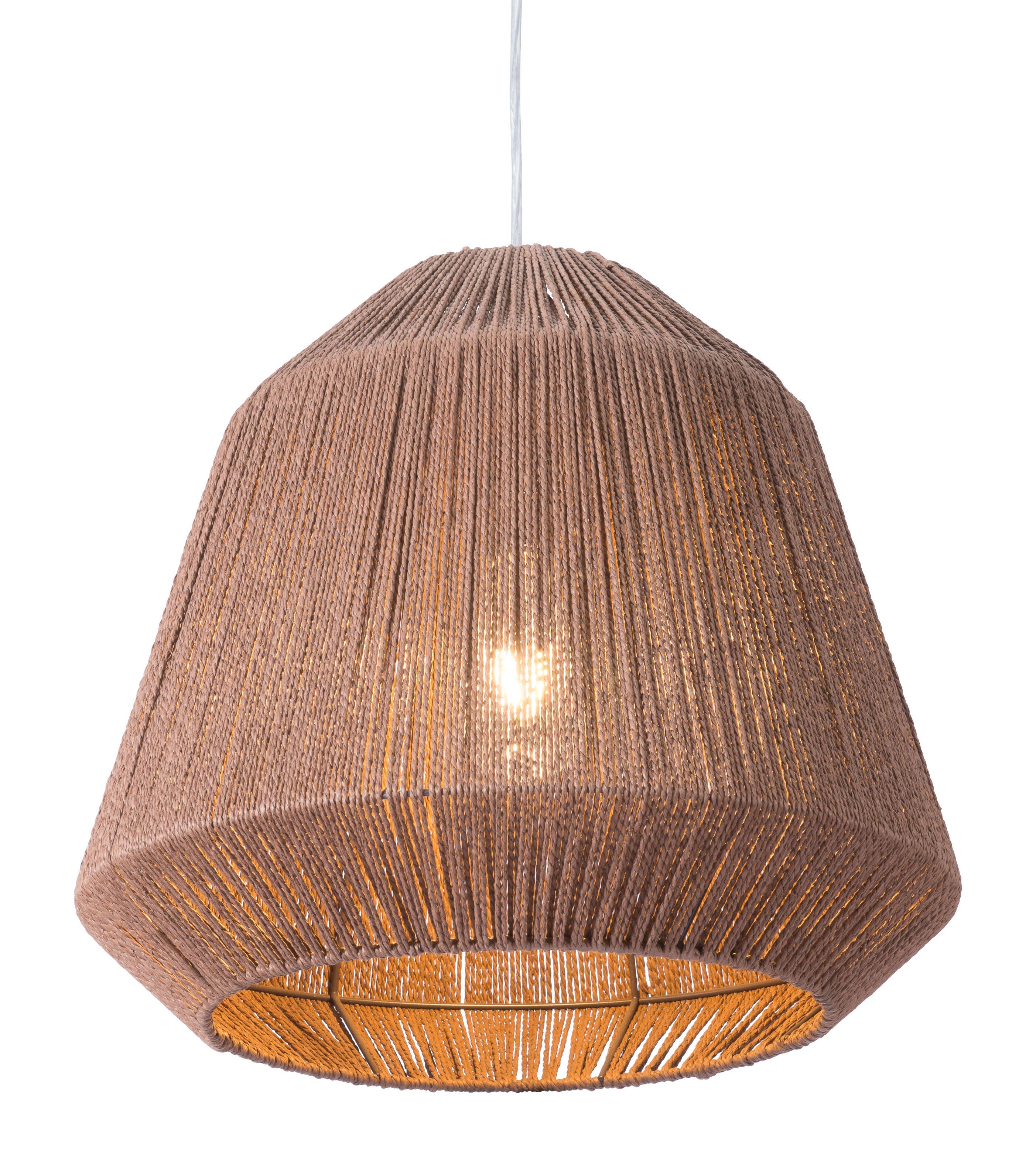 Front. Hivvago - Impala Ceiling Lamp Brown - Brown.