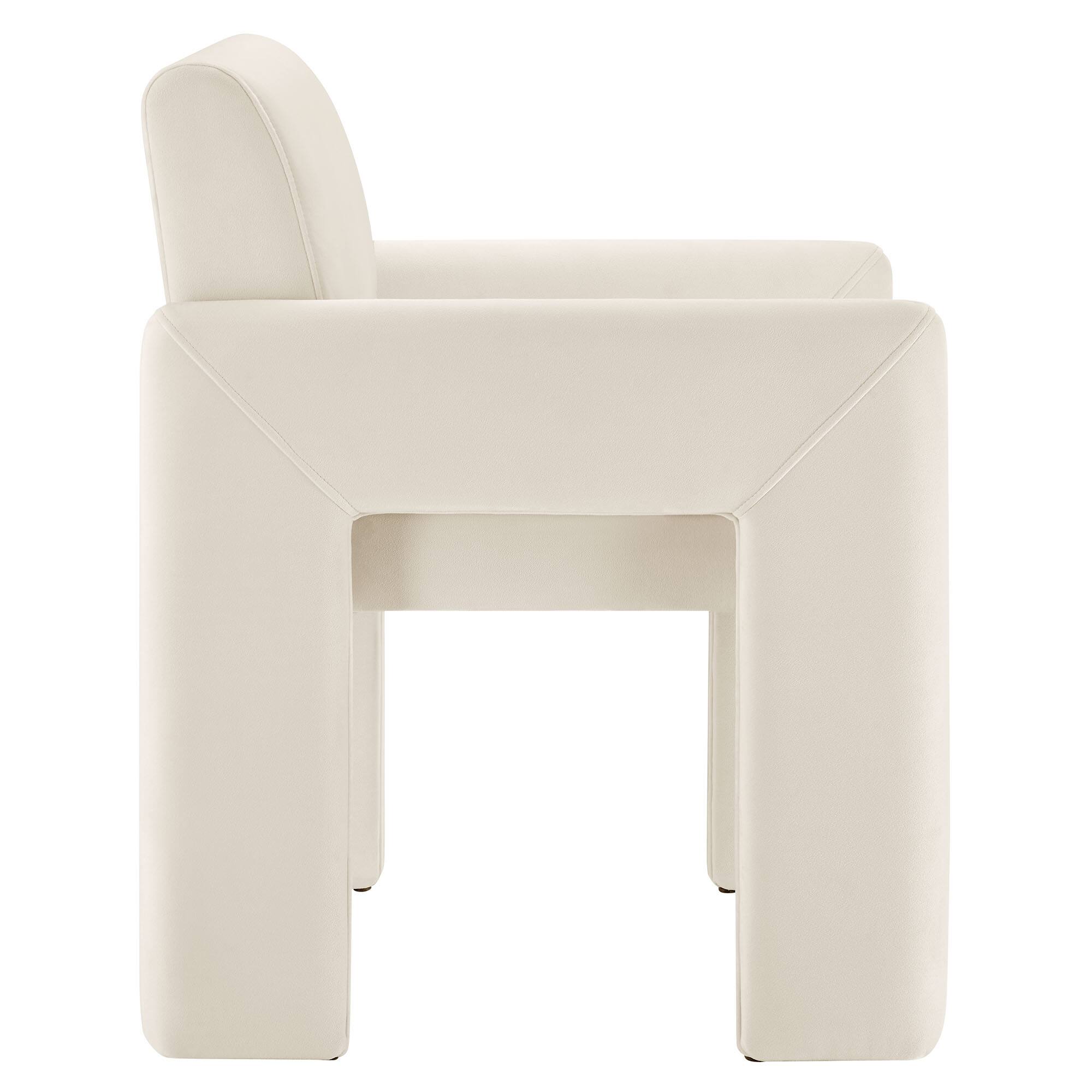Alt View 2. Modway - Daven Upholstered Dining Chair by Modway - Alabaster.