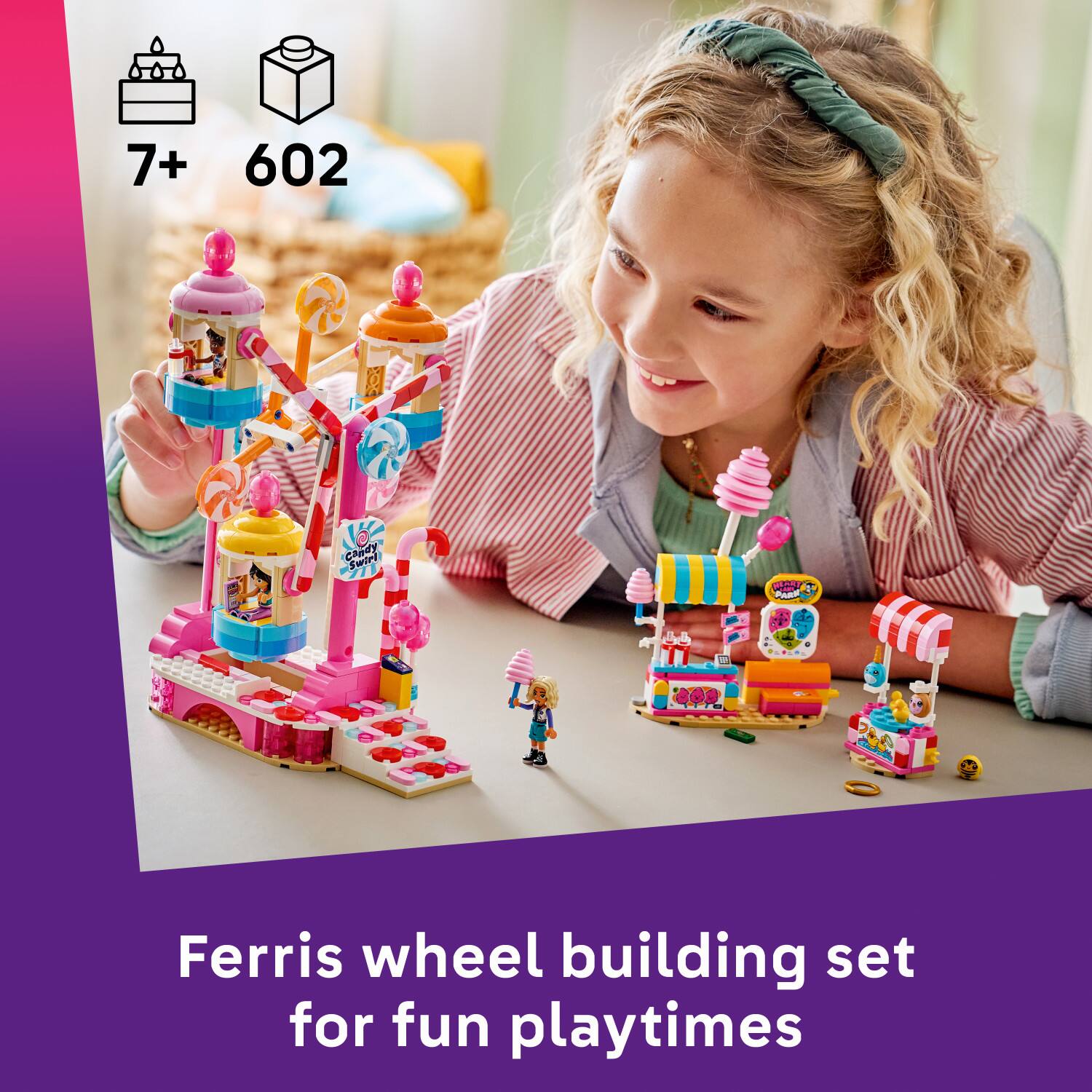 7+ 602  
Chady Swini - PAET  
Ferris wheel building set for fun playtimes