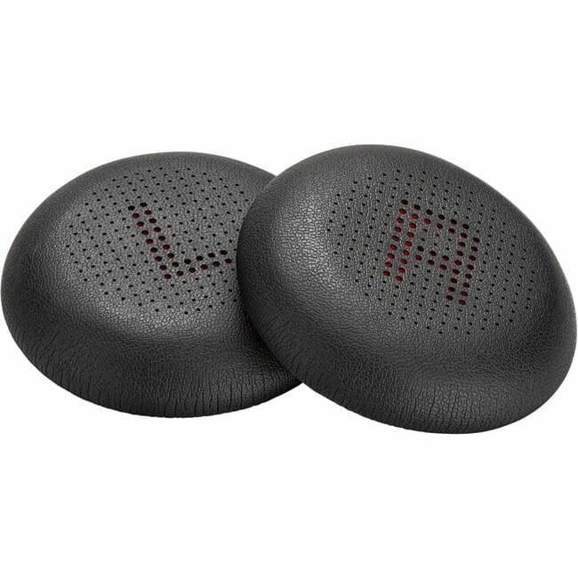 HP - Poly Ear Cushion - Leatherette - 2 Piece - Black