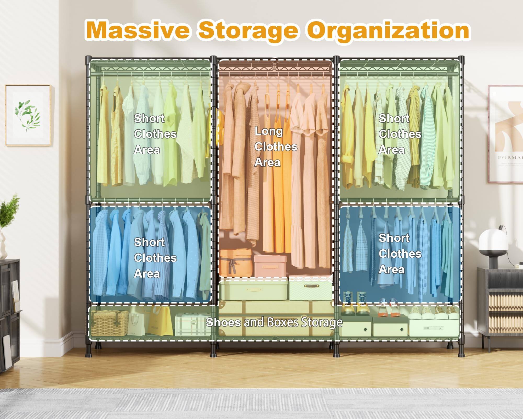 Cedar Assembly E14c Heavy Duty Closet Organizer System Freestanding ...