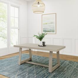 Plank+Beam - Classic Rectangular Dining Room Table (72in / 1830mm) - Seashell Wirebrush