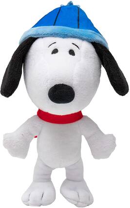 Front. JINX - The Snoopy Show 7.5 Inch Plush | Winter Beanie Snoopy - White.