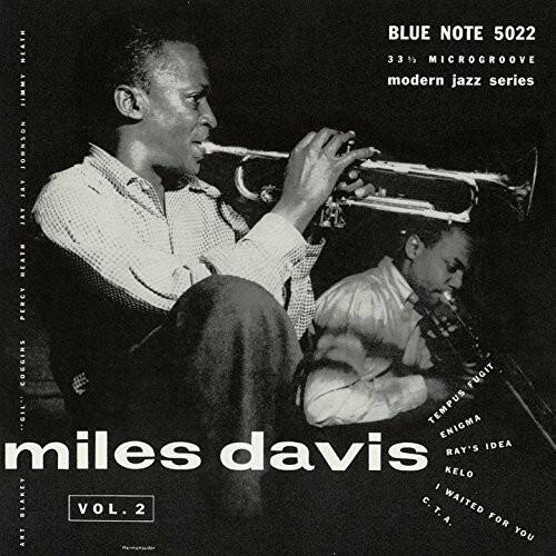 BLUE NOTE 5022  
33 1/3, MICROGROOVE  
modern jazz series  

miles davis  
VOL. 2  

TEMPUS ENIGMA  
RAY'S IDEA  
KELO  
BLAKEY  
VOL. 2  
C.T.A.  
C. WAITED FOR YOU  

AWWIE JOMNSON  
JAY JAY HEATH  
PERCY COCGINS  
FUGIT  
.eIr..