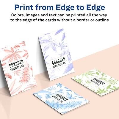 Print from Edge to Edge  
Colors, images and text can be printed all the way to the edge of the cards without a border or outline  

GRANDER CO.  
LARDICRPE CO.