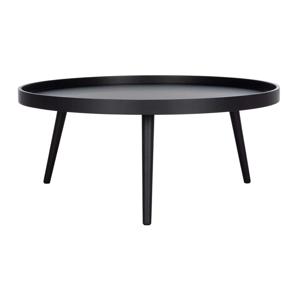 Safavieh - Fritz Round Tray Top Coffee Table - Black