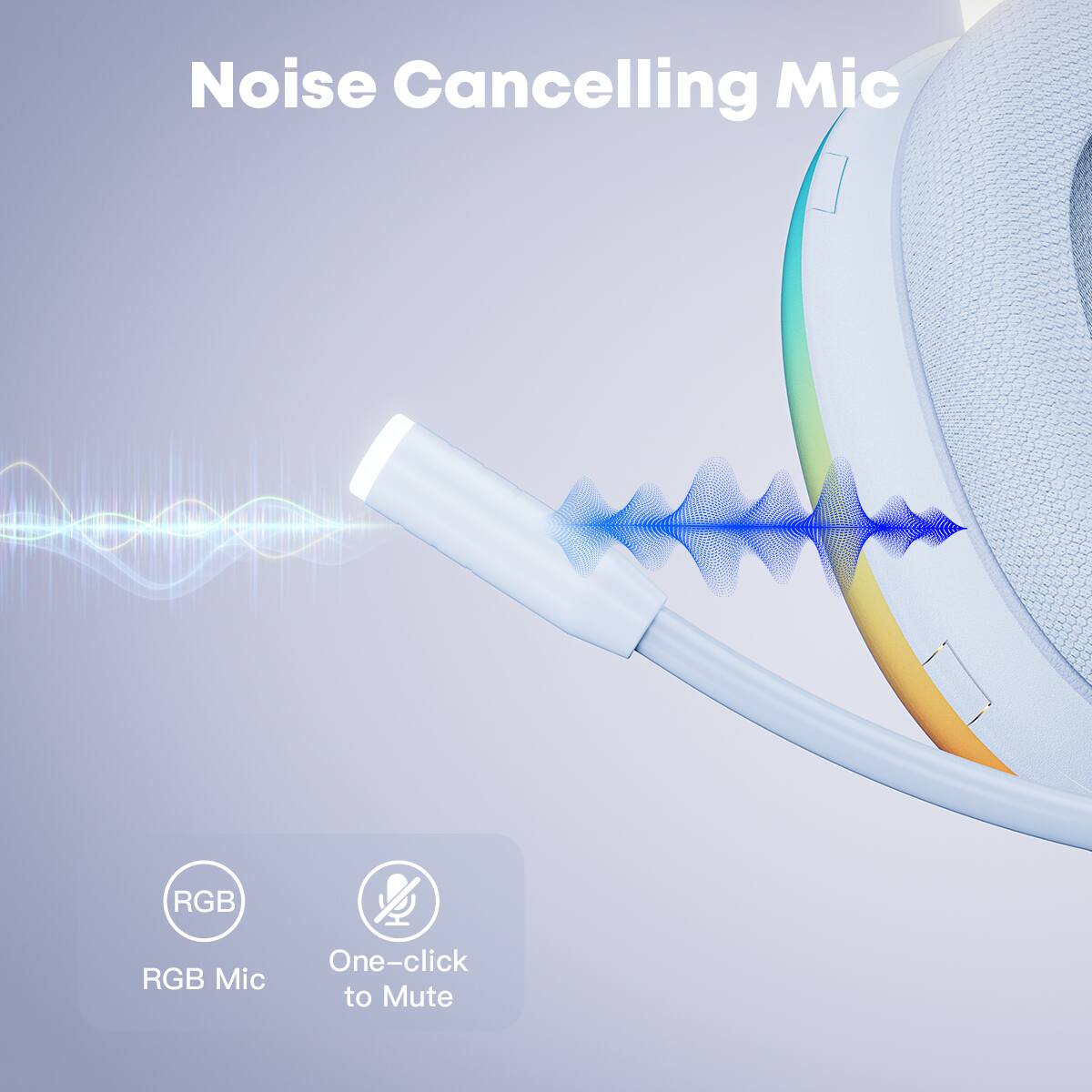 Noise Cancelling Mic

RGB Mic

One-click to Mute