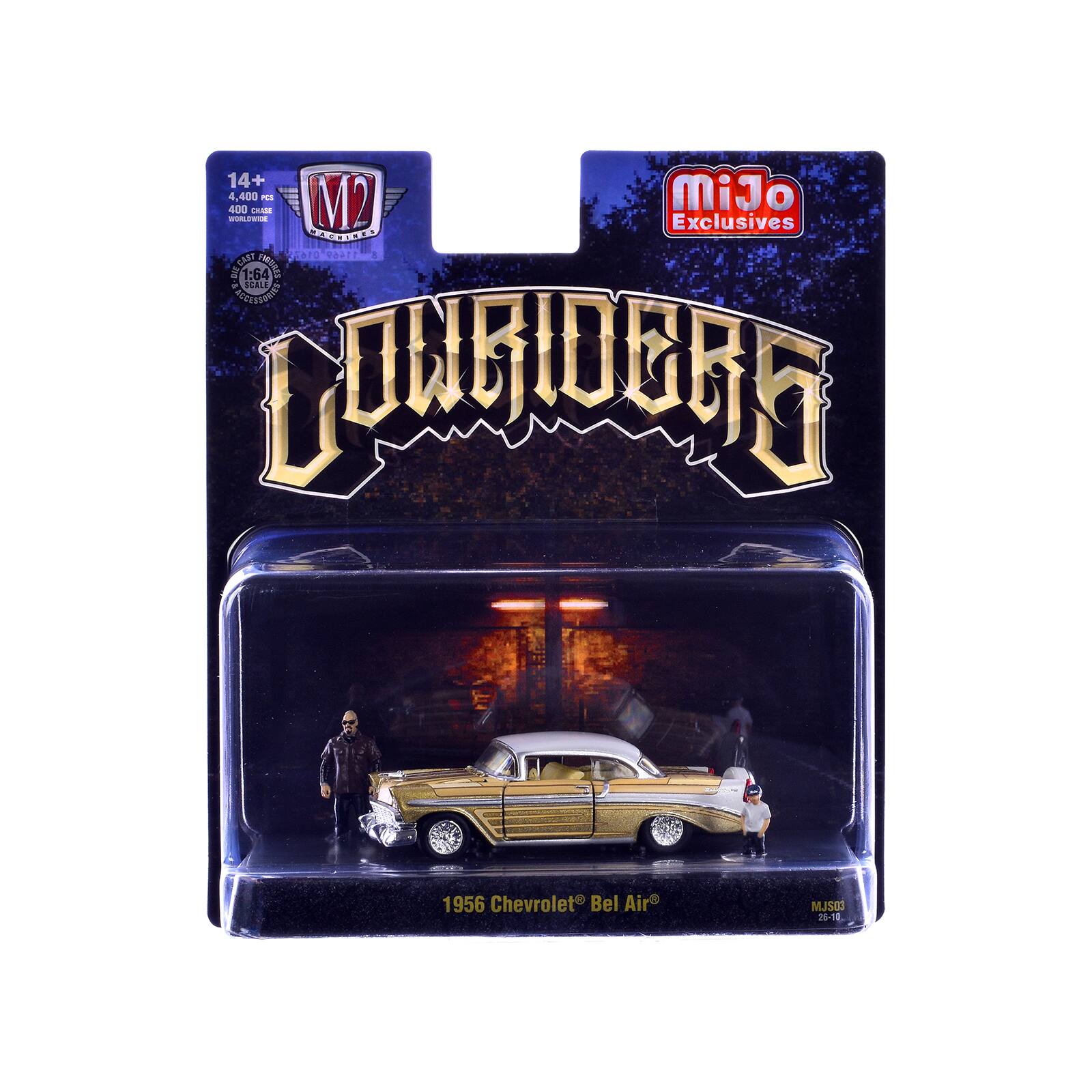 14+ 430 4 400 CA il V2 MiJo - Exclusives nOCDOO sard 11669 1  VHRCINES 1:64 TCILE IEGEASEE CONAIOGAA 1956 Chevrolet Bel Air MJSI 20-18