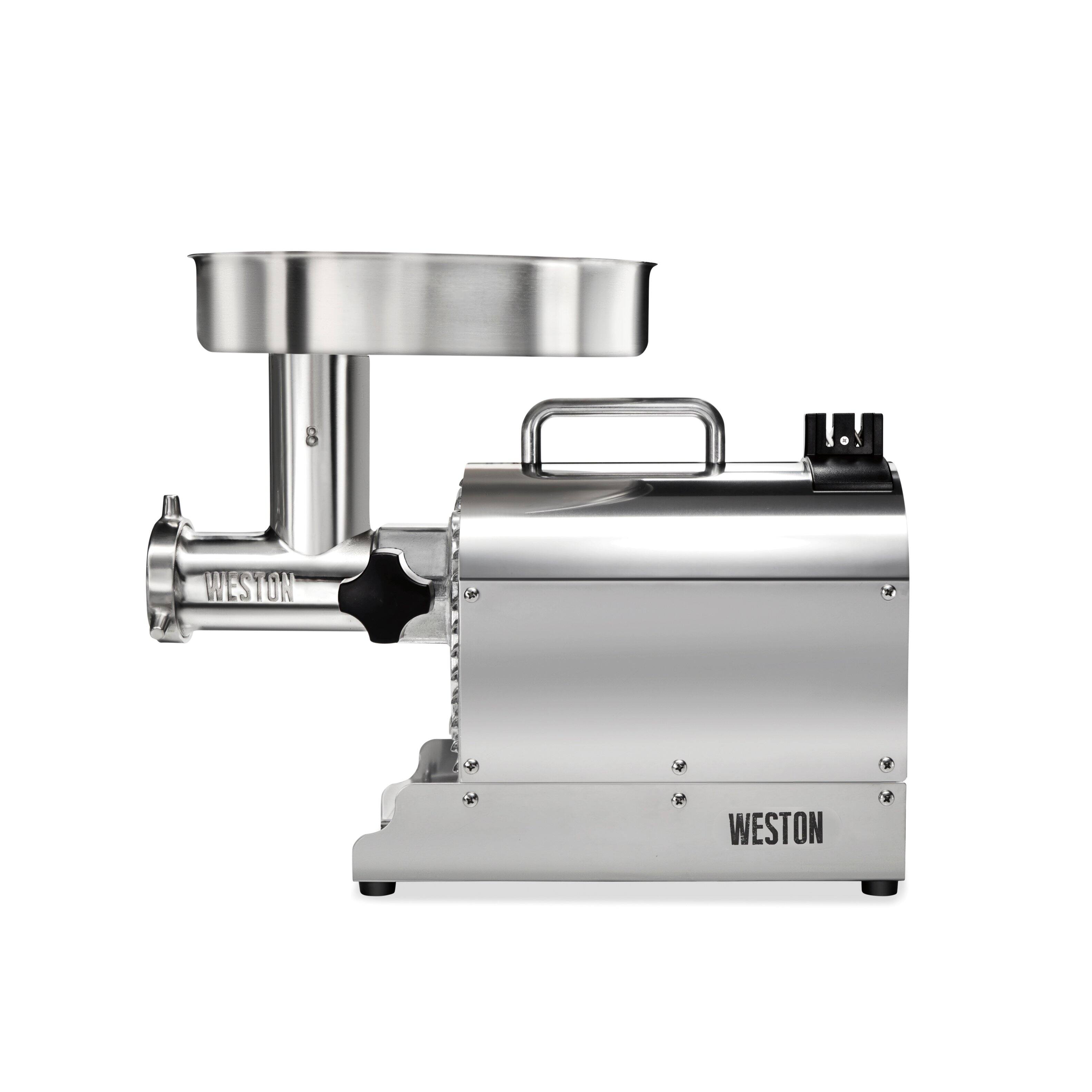Front. Weston - Pro Series #8 Meat Grinder - .75 HP - STAINLESS STEEL.