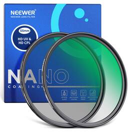Neewer - 55mm UV + CPL 2-Pack, 30-Layer Nano, Ultra Slim