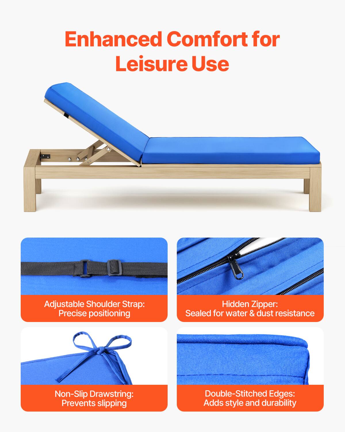 Enhanced Comfort for Leisure Use

- Adjustable Shoulder Strap: Precise positioning
- Hidden Zipper: Sealed for water & dust resistance
- Non-Slip Drawstring: Prevents slipping
- Double-Stitched Edges: Adds style and durability