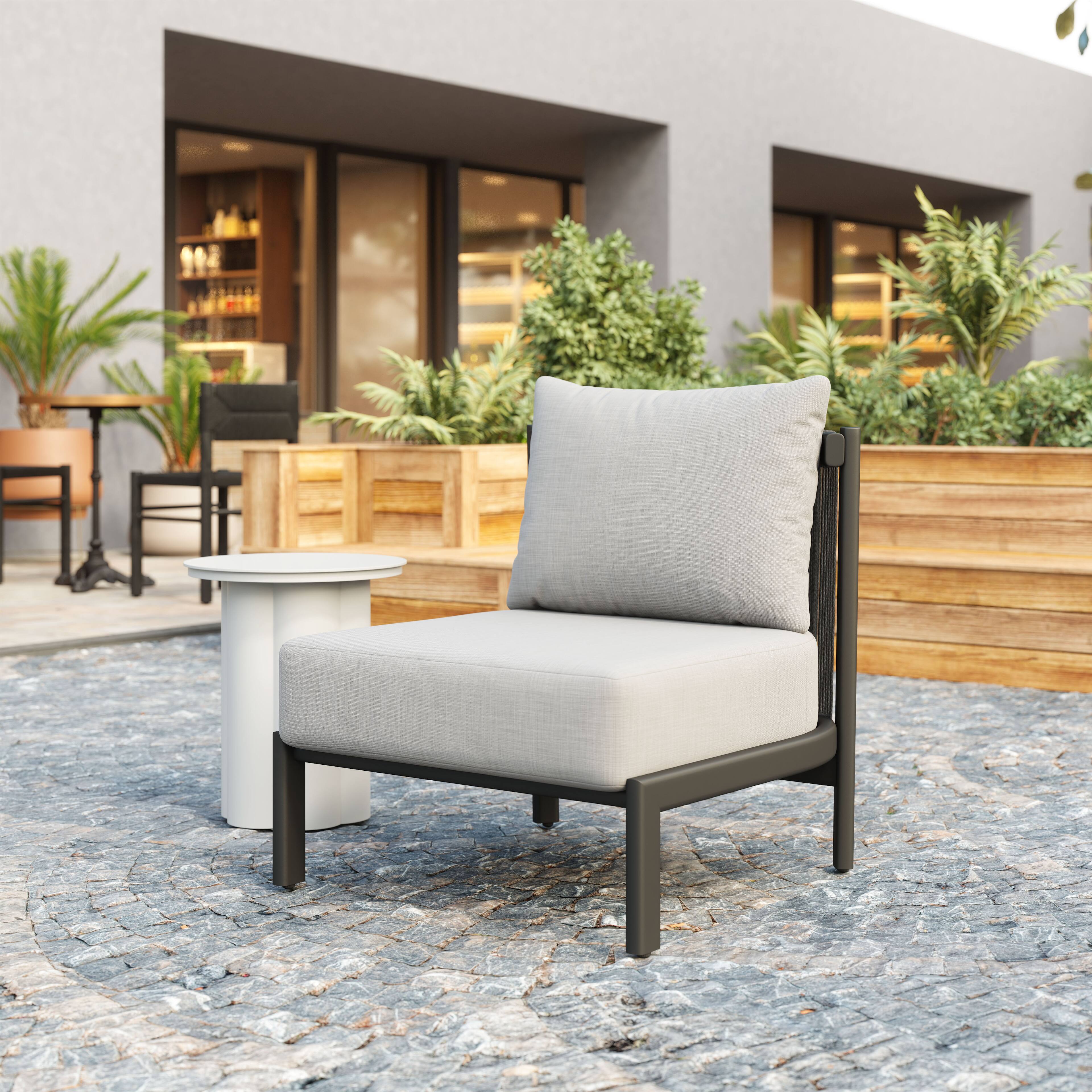 Angle. Hivvago - Horizon Accent Chair Gray - Gray.