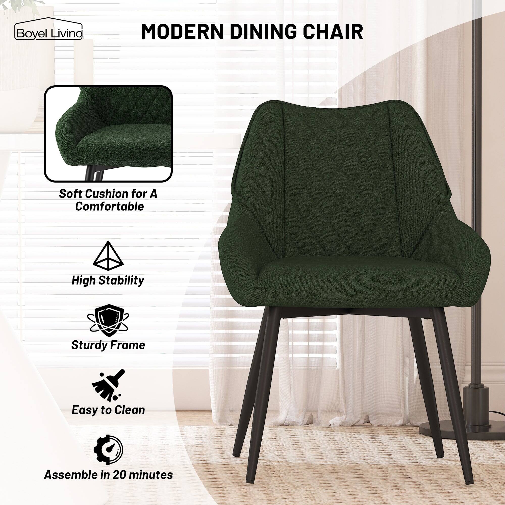 Boyle Living  
MODERN DINING CHAIR  

- Soft Cushion for A Comfortable  
- High Stability  
- Sturdy Frame  
- Easy to Clean  
- Assemble in 20 minutes