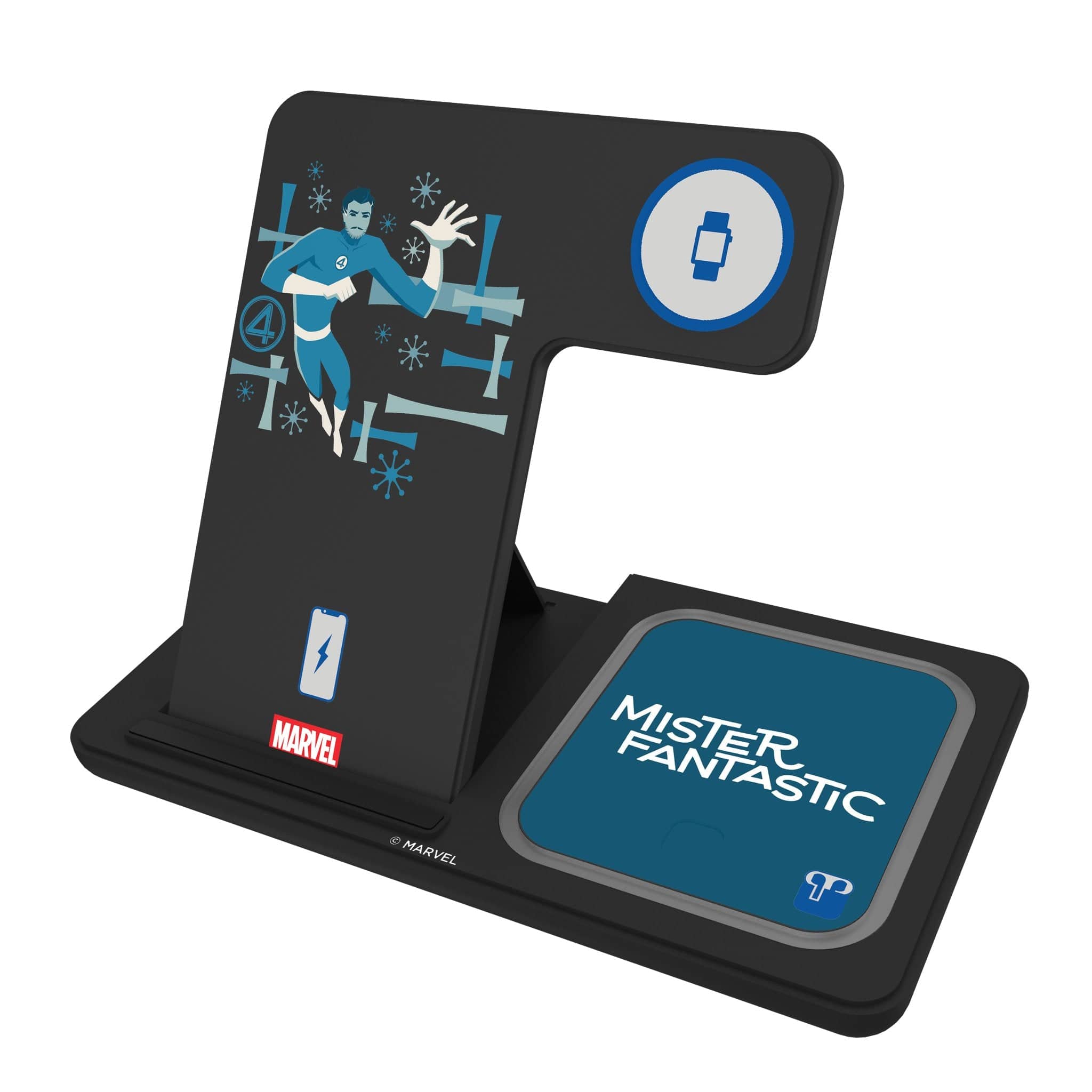 Keyscaper - Marvel Badge 3 in 1 Charging Station - Mister Fantastic
