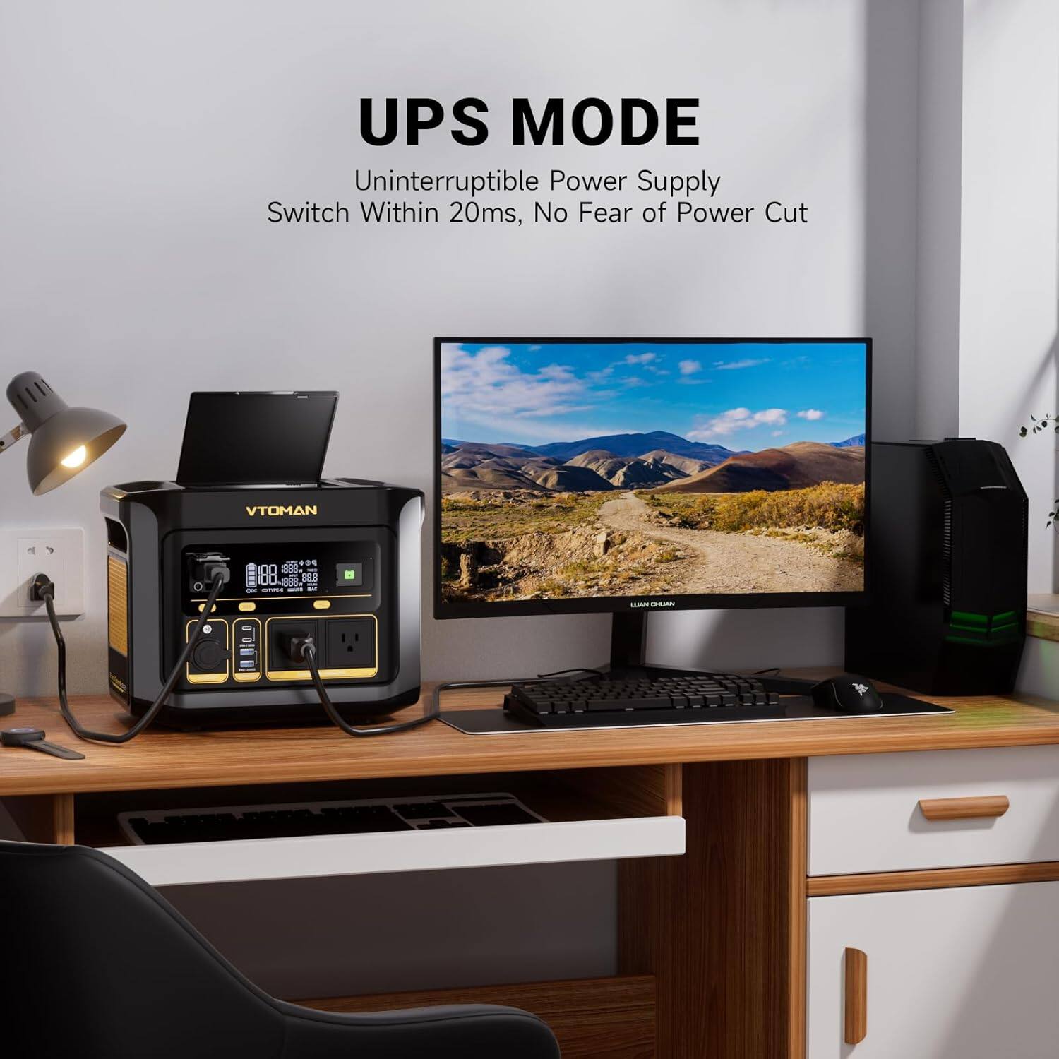 UPS MODE  
Uninterruptible Power Supply  
Switch Within 20ms, No Fear of Power Cut