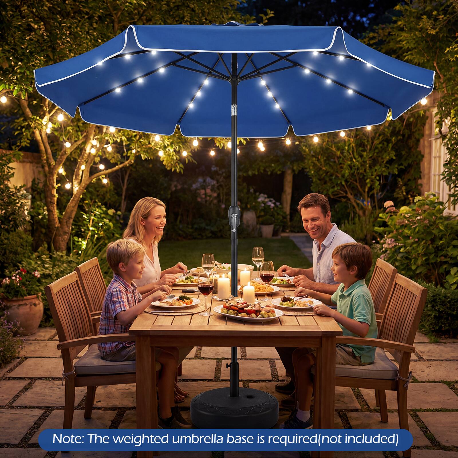Note: The weighted umbrella base is required (not included)