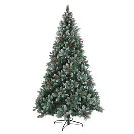 Forest'nSky - 4 ft. Christmas Tree Artificial Full Xmas Trees with 60pcs LED,308 Branch Tips Metal Hinges - Army Green