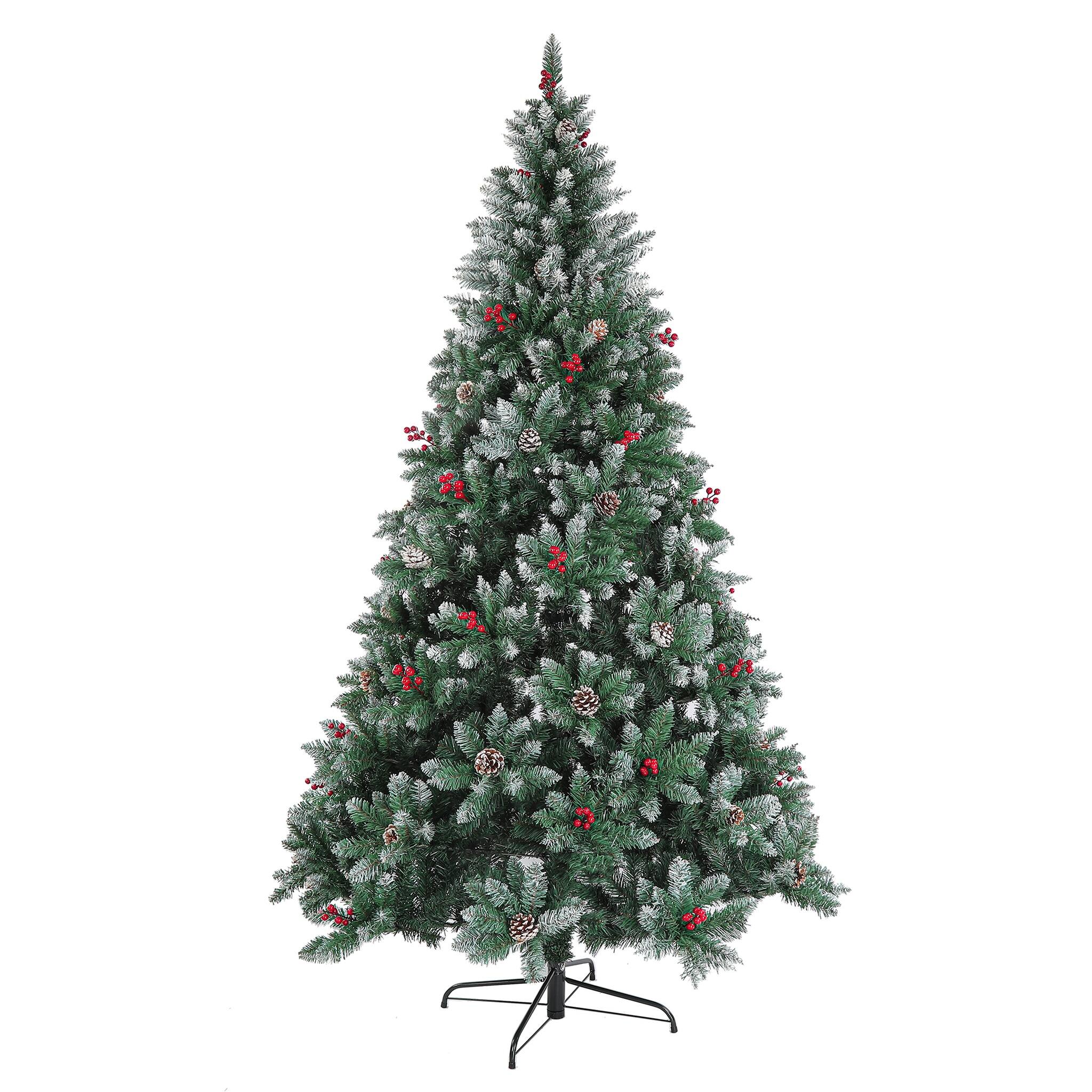 Forest'nSky - 4 ft. Christmas Tree Artificial Full Xmas Trees with 60pcs LED,308 Branch Tips Metal Hinges - Army Green